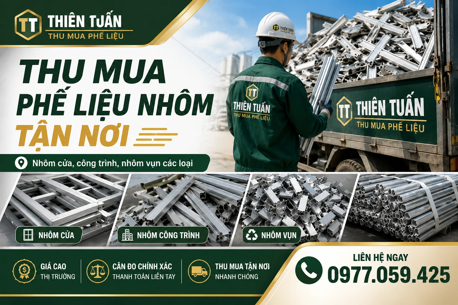 Thu mua phế liệu nhôm giá cao tận nơi